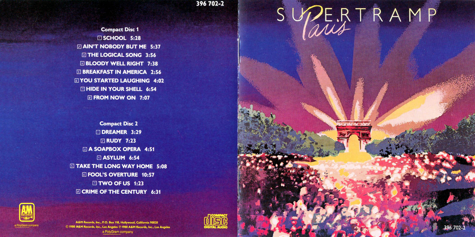 Supertramp  Paris : Booklet